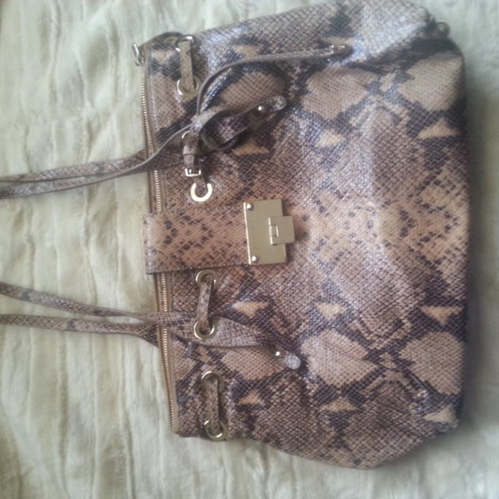 Jimmy Choo Medium Snakeprint Tote Bag